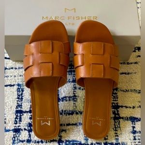 Mark Fisher Kayli Slide Leather Sandals, size 6.5 , very good condition